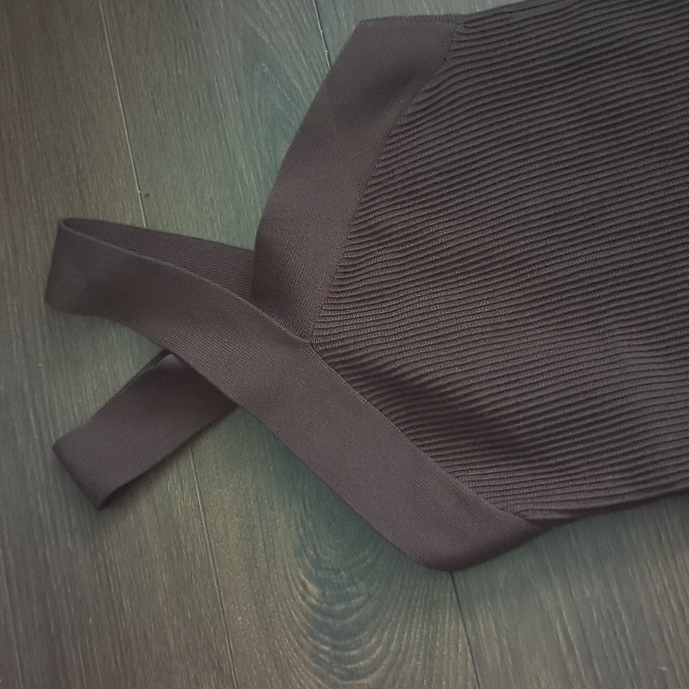 Aritzia Babaton Sculpt Knit Criss Cross Bodycon Mini Dress - Picture 6 of 10